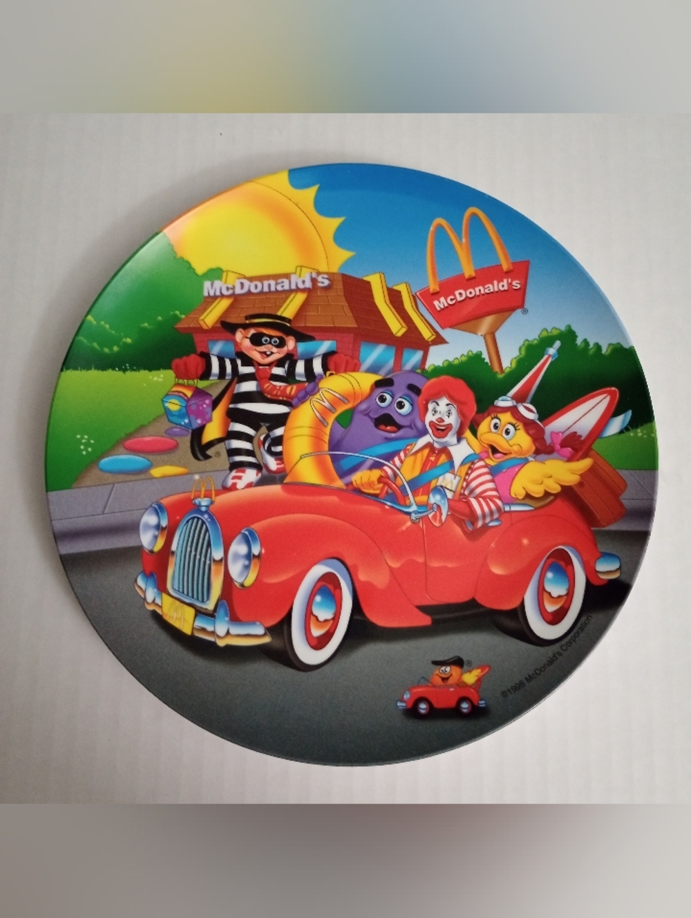 McDonald's Restaurant Character Plate Vintage 1998 Melamime Collectible